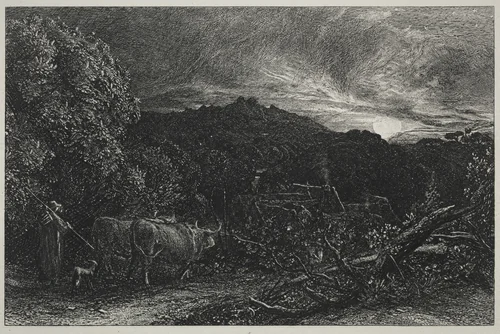 The Weary Plowman by Samuel Palmer, print, 1858-1863