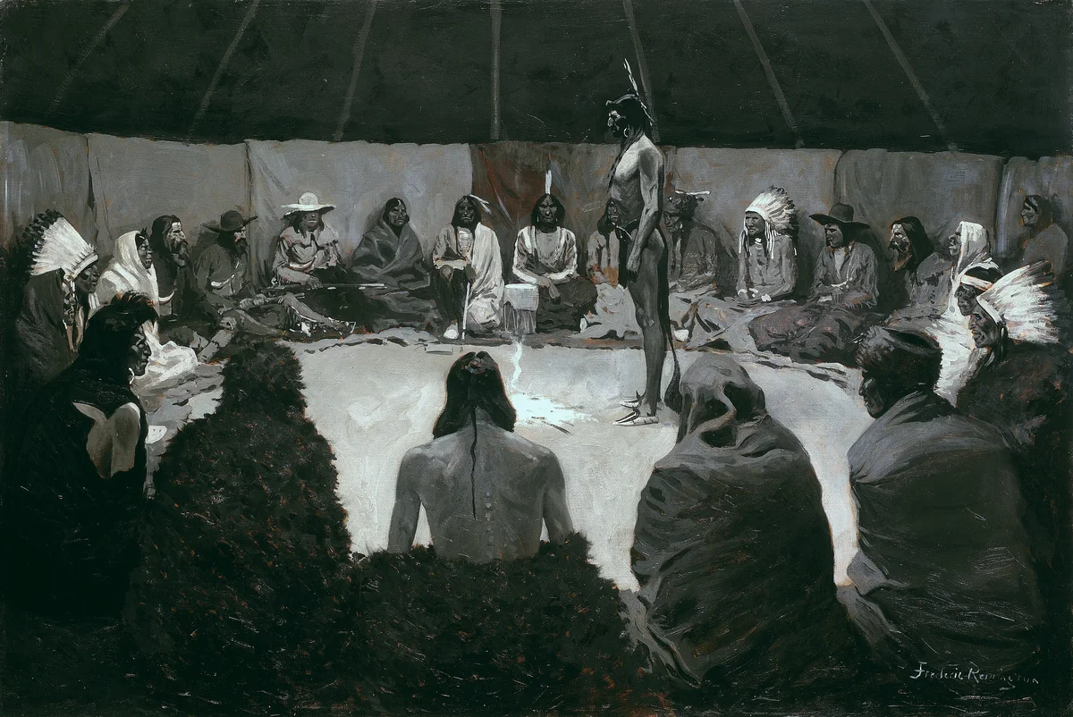 I Will Tell the White Man by Frederic Remington, painting, 1900