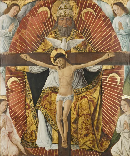 The Trinity by Laurent Girardin, painting, 1455-1465