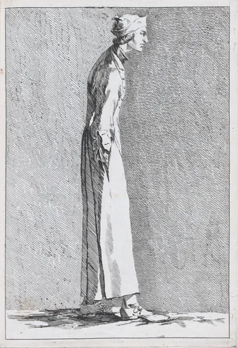 An Artist at the French Academy in Rome (?), pl. II from "Recueil de caricatures" by Ange Laurent de La Live de Jully, print, 1749-1759