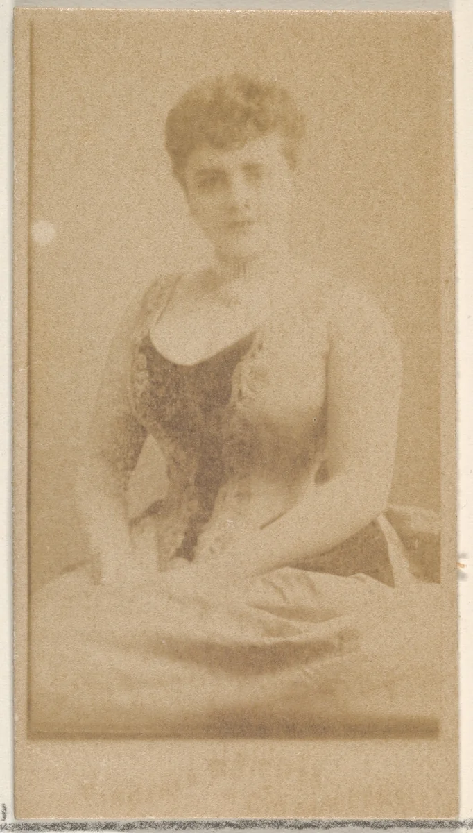 From the Actors and Actresses series (N45, Type 4) for Virginia Brights Cigarettes by Allen & Ginter, photograph, 1885-1891