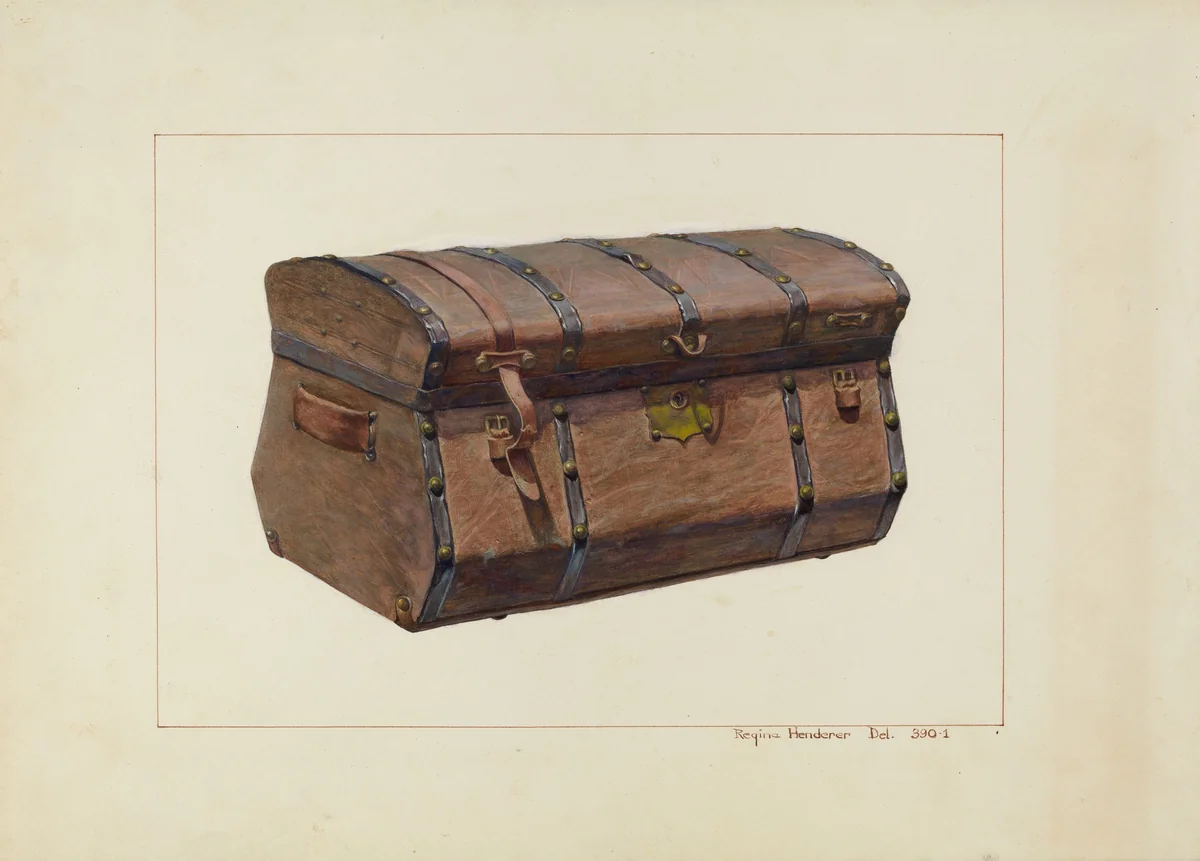Trunk by Regina Henderer, index of american design, 1938