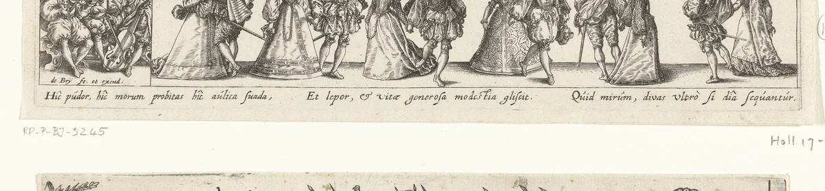 Dansende paren op een bal by Unknown, print, 1588-1623