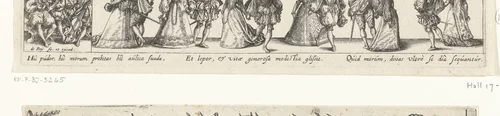 Dansende paren op een bal by Unknown, print, 1588-1623