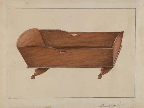Child's Cradle by Gerald Bernhardt, index of american design, 1936