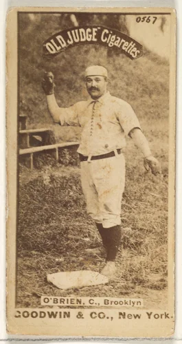 O'Brien, Catcher, Brooklyn, from the Old Judge series (N172) for Old Judge Cigarettes by Goodwin & Company, photograph, 1887-1890