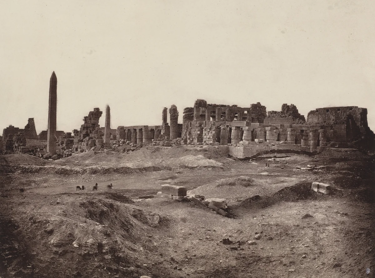 View of the Great Temple from the North-West by William de Wiveleslie Abney, photograph, 1876
