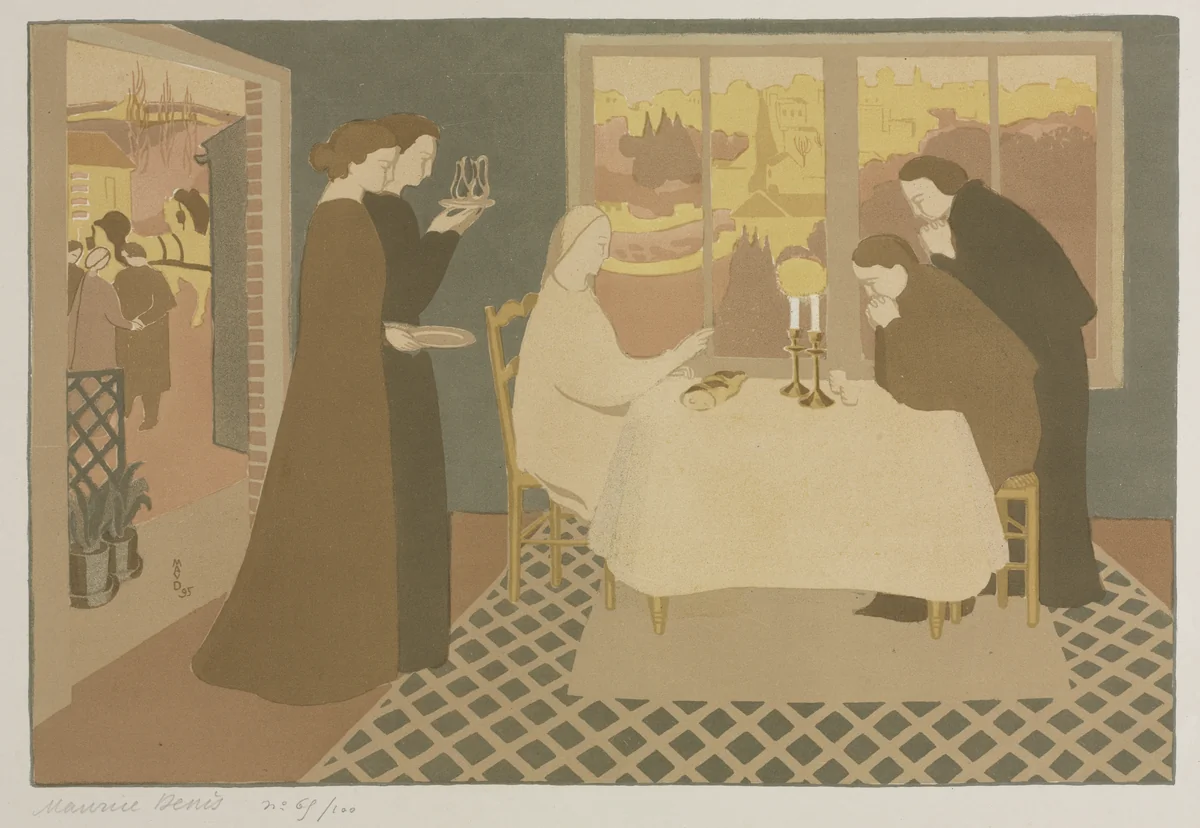 The Pilgrims at Emmaus by Maurice Denis, print, 1895