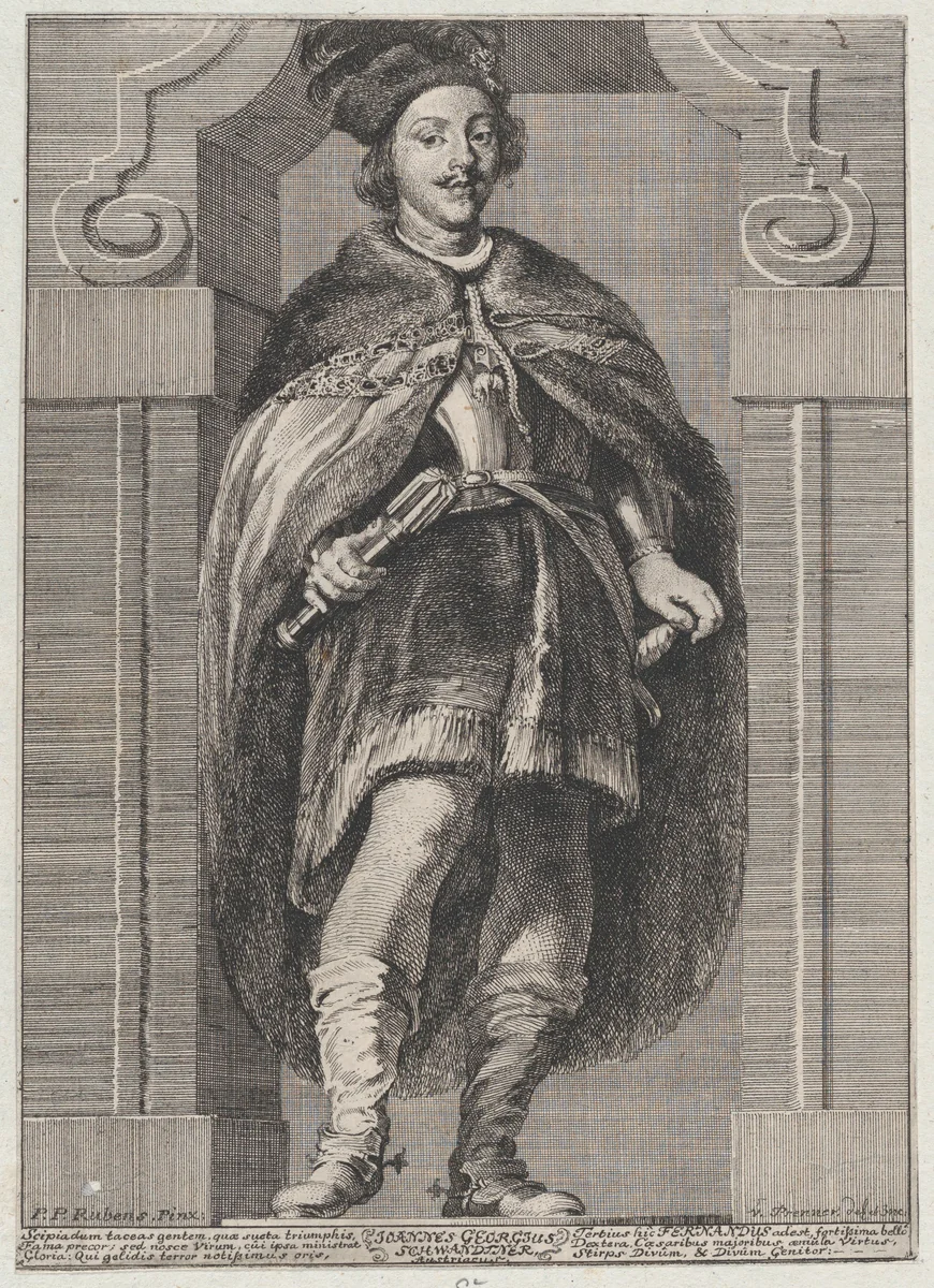 Portrait of Cardinal Infante Ferdinand of Austria by Anton Joseph von Prenner, print, 1728