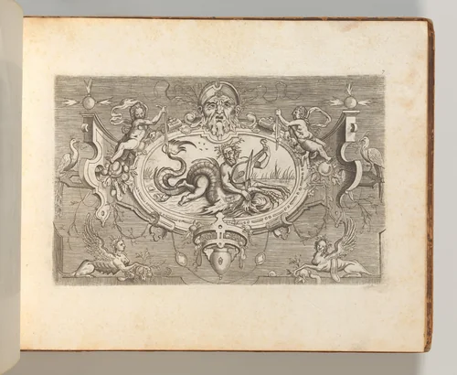Targhe ed altri ornati di varie e capricciose invenzioni (Cartouches and other ornaments of various and capricious invention, page 7) by Jacob Floris, book, 1773