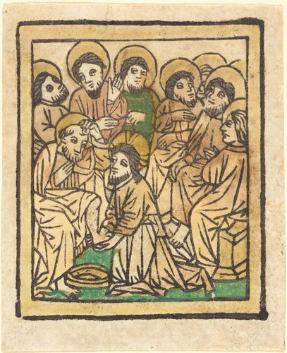 Christ Washing the Apostles' Feet by German 15th Century, print, 1490