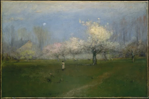 Spring Blossoms, Montclair, New Jersey by George Inness, artwork, 1888-1891