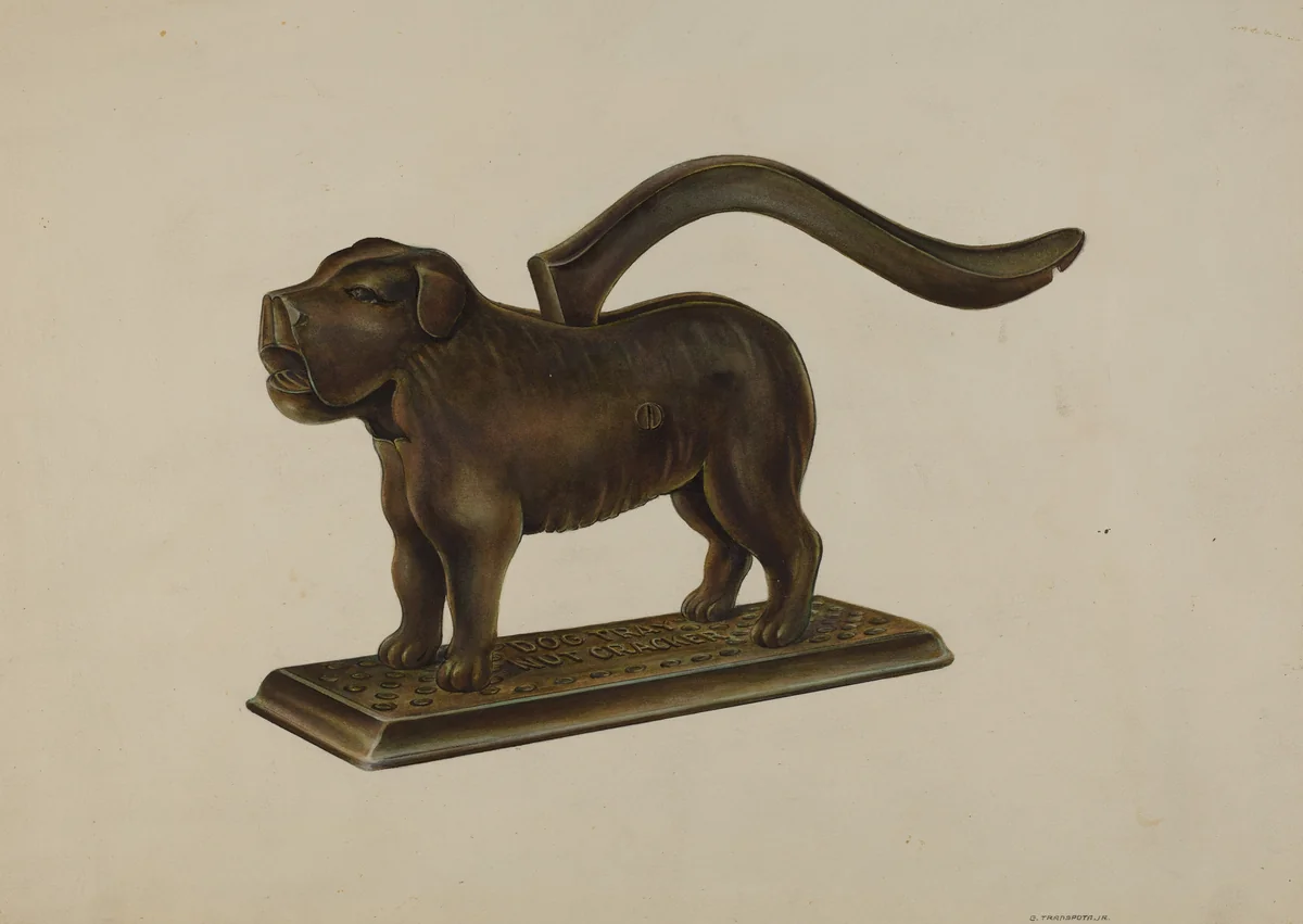 Nutcracker: Dog Tray by Gerald Transpota, index of american design, 1940