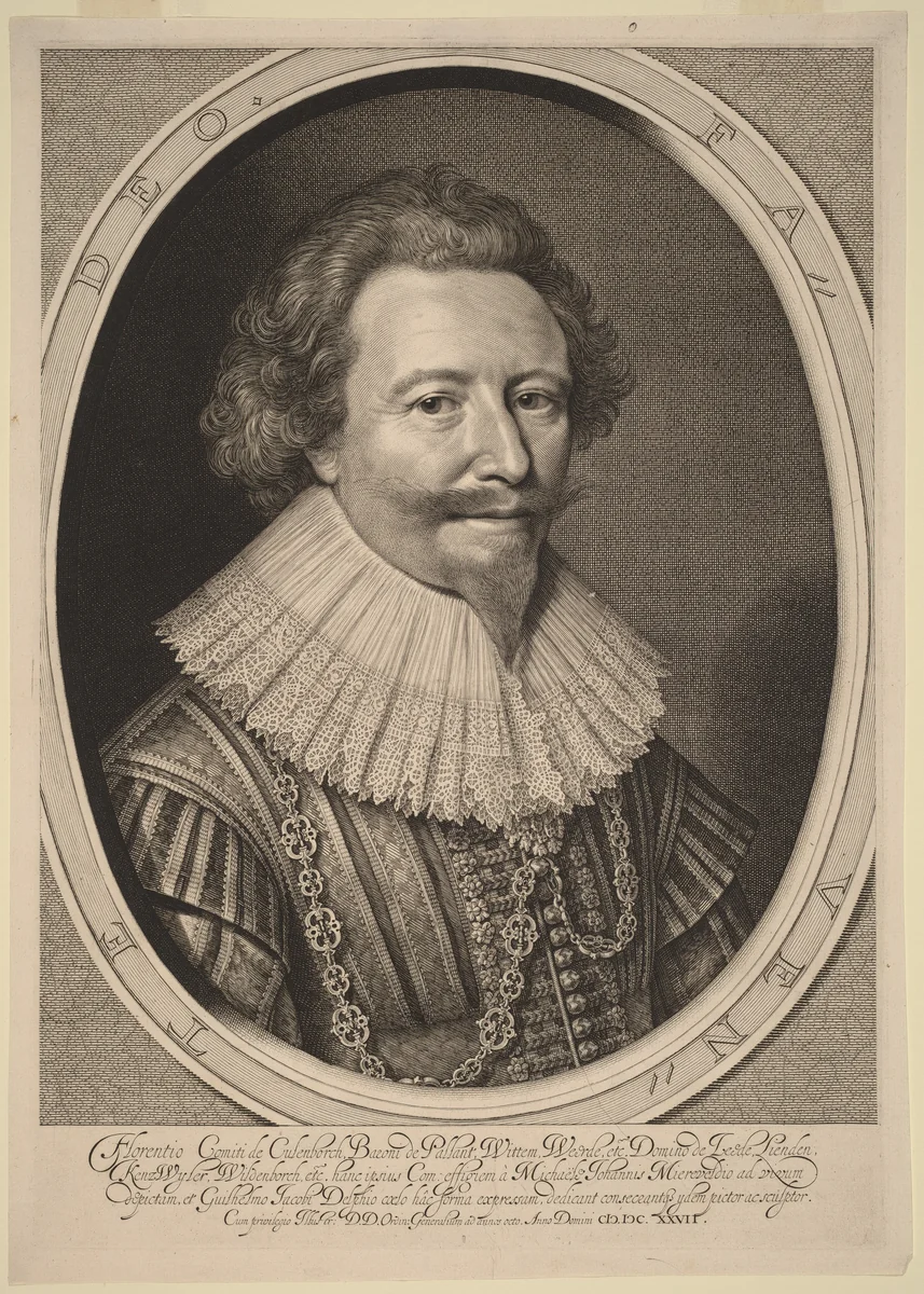 Florent II, Count of Pallandt by Willem Jacobsz Delff; Michiel van Miereveld, print, 1627