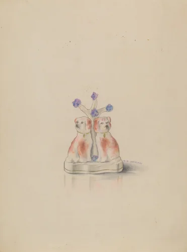 Porcelain Dogs by Walter Jennings, index of american design, 1935-1942