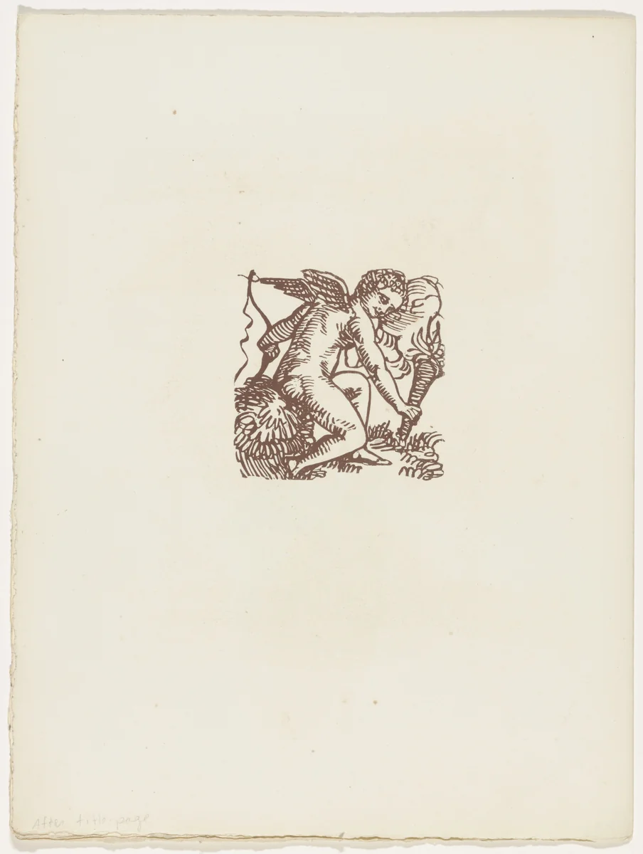 Vignette (folio 12 verso) from Les Amours (The Loves) by Émile Bernard, illustrated book, 1915