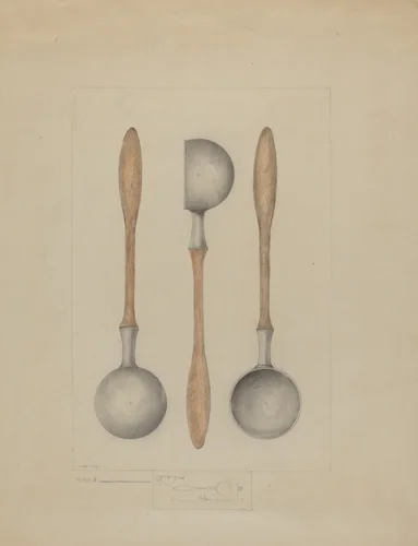 Pewter Ladle by Henry Meyers, index of american design, 1936