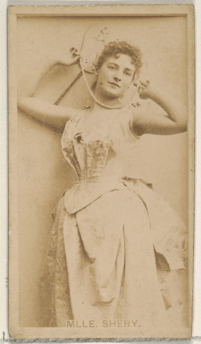 Mlle. Shery, from the Actors and Actresses series (N45, Type 8) for Virginia Brights Cigarettes by Allen & Ginter, photograph, 1885-1891