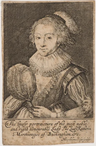 Catherine Manners, Duchess of Buckingham by Magdalena van de Passe, print, 1620-1623