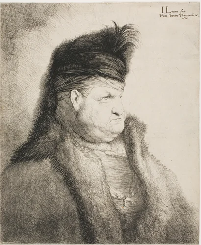 Bust of an Oriental Man by Jan Lievens, print, 1627-1674