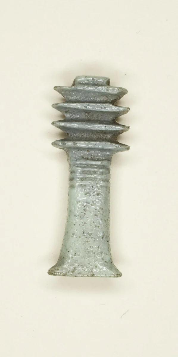 Amulet of a Djed Pillar by Egyptian, metalwork, -1070--656