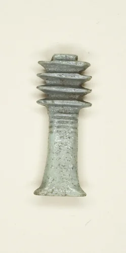 Amulet of a Djed Pillar by Egyptian, metalwork, -1070--656
