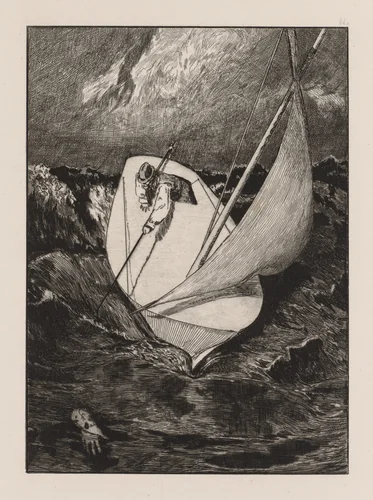 A Glove: The Rescue by Max Klinger, print, 1880