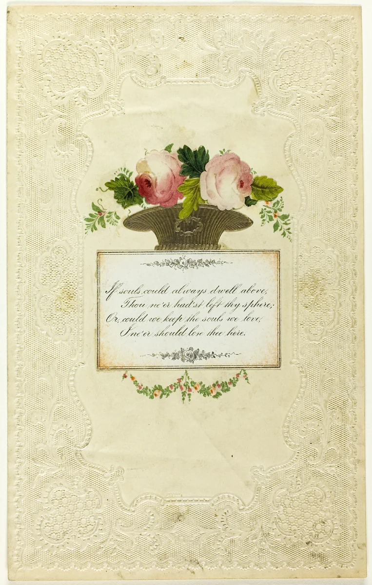 If Souls Could Always Dwell Above (Valentine) by H. Dobbs, other, 1855-1860