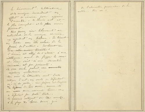 Manuscript Pages [verso] by Paul Gauguin, drawing, 1884-1888