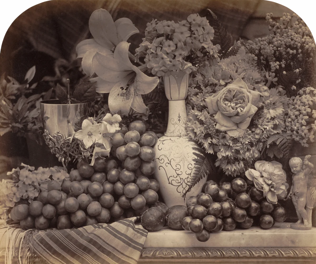 Fruit and Flowers by Roger Fenton, photograph, 1860