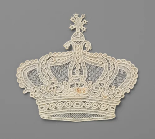 Ontwerp van naaldkant met een motief van een kroon by Bôval-De Beck, other, 1880-1894