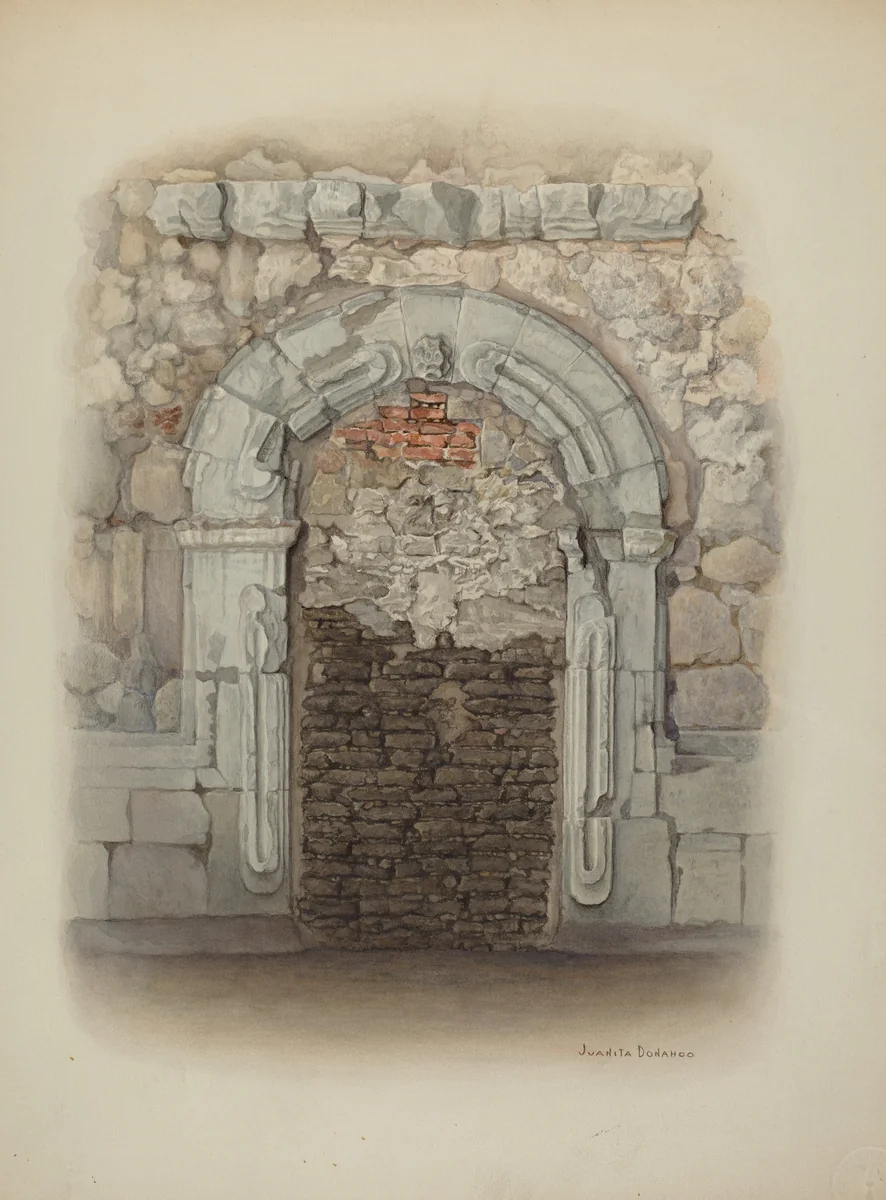 Doorway, Stone by Juanita Donahoo, index of american design, 1940