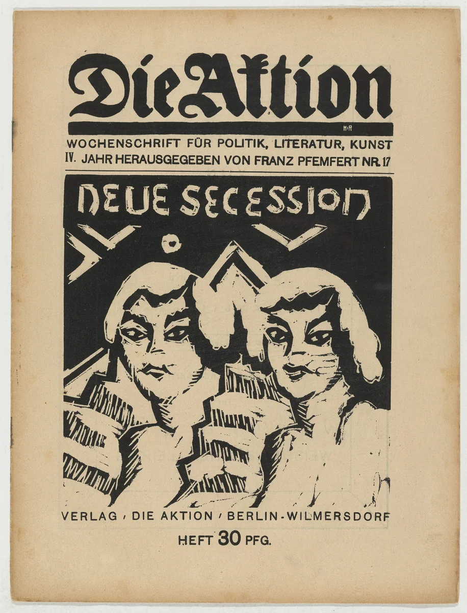 Die Aktion, vol. 4, no. 17 by Georg Tappert
Karl Schmidt-Rottluff
Heinrich Richter
Georg Tappert
Cesar Klein, periodical, 1914