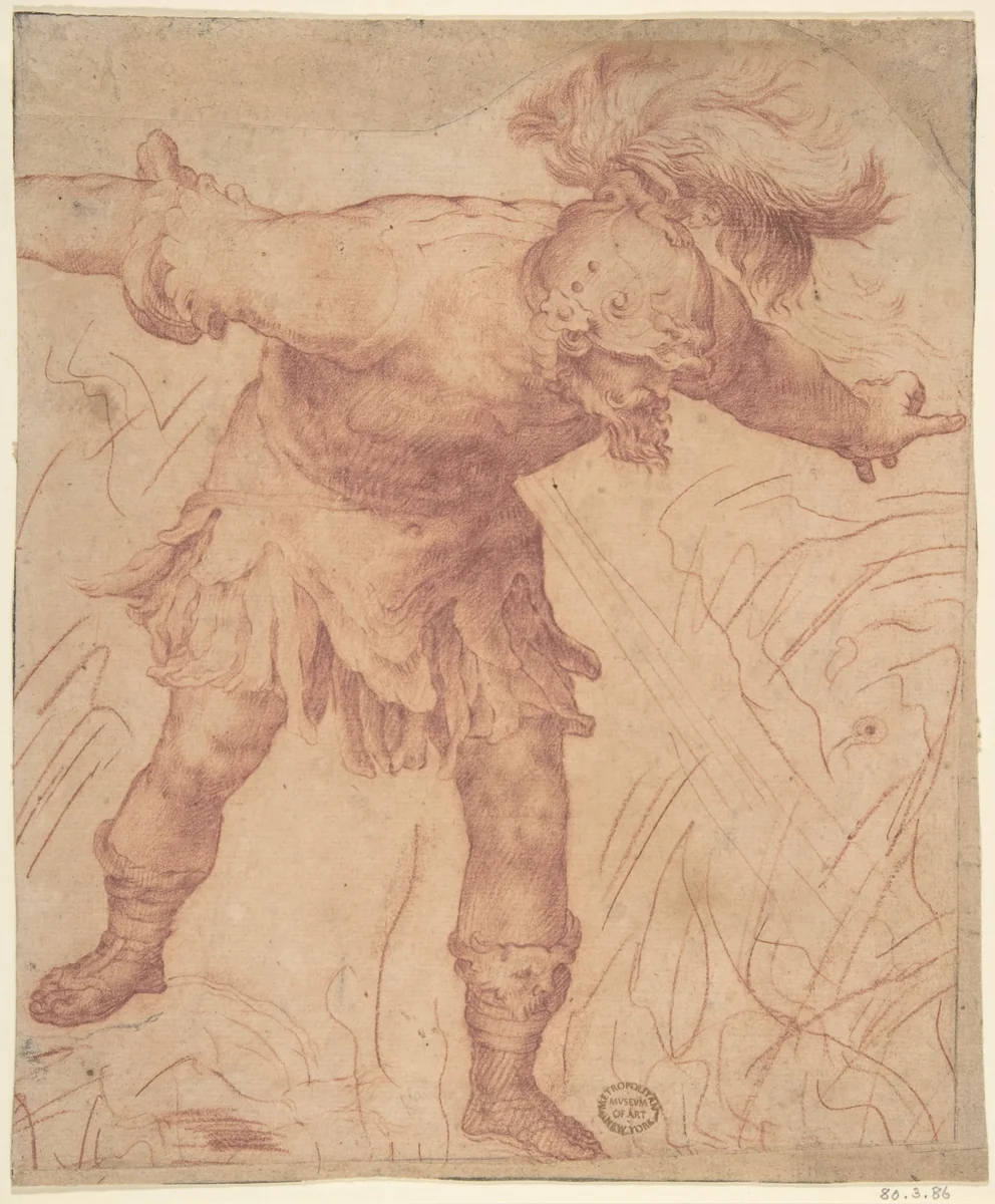 King Saul by anonymous, drawing, 1611