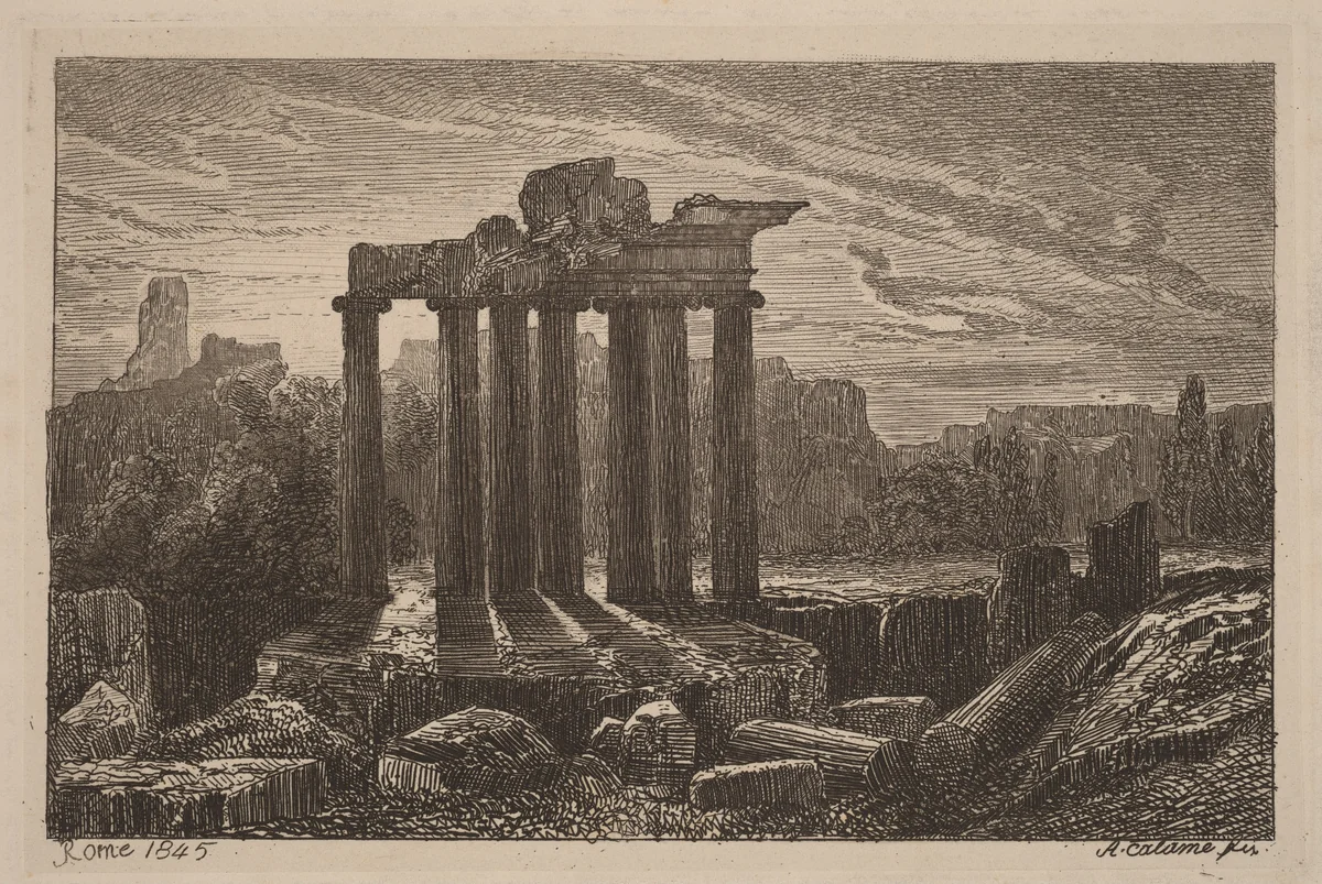 Roman Ruins by Alexandre Calame, portfolio, 1838-1850
