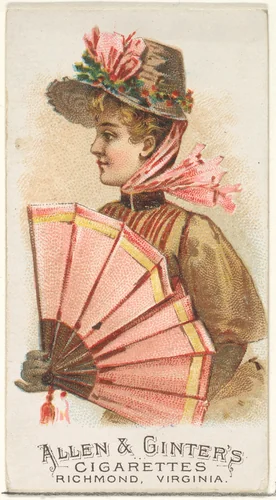 Plate 19, from the Fans of the Period series (N7) for Allen & Ginter Cigarettes Brands by Allen & Ginter, print, 1889