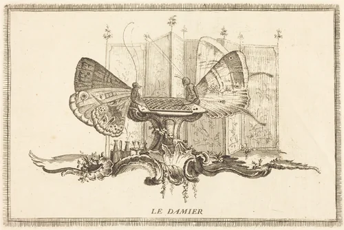 Le Damier (The Checkerboard) by Charles Germain de Saint-Aubin; Etienne Fessard, print, 1748-1760