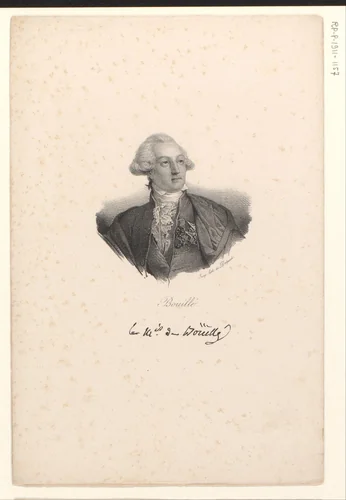 Portret van François-Claude-Amour de Bouillé by anonymous, print, 1818-1842