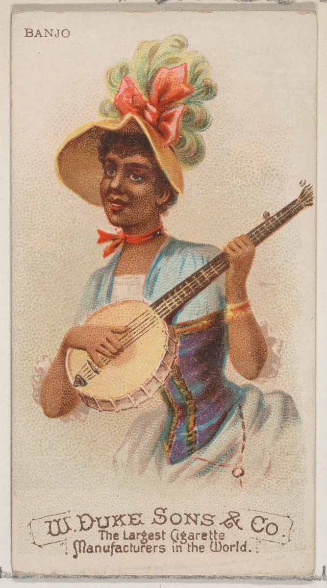 Banjo, from the Musical Instruments series (N82) for Duke brand cigarettes by W. Duke, Sons & Co., print, 1888