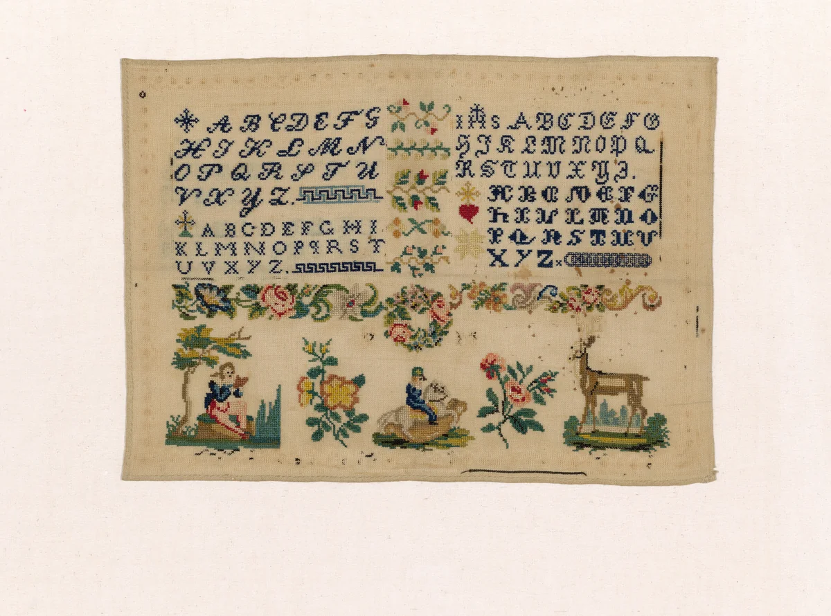 Sampler by Italy, textile, 1801-1875