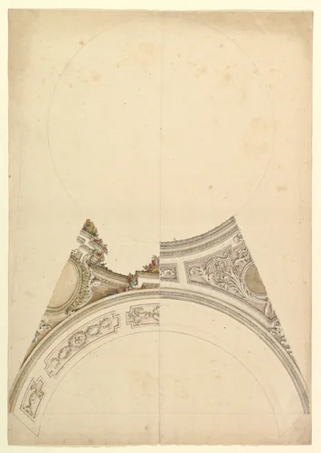 Design for Ceiling by Leonardo Marini, drawing, 1725-1805