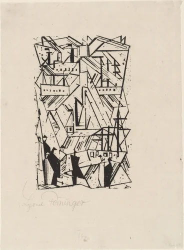 Marine by Lyonel Feininger, print, 1919