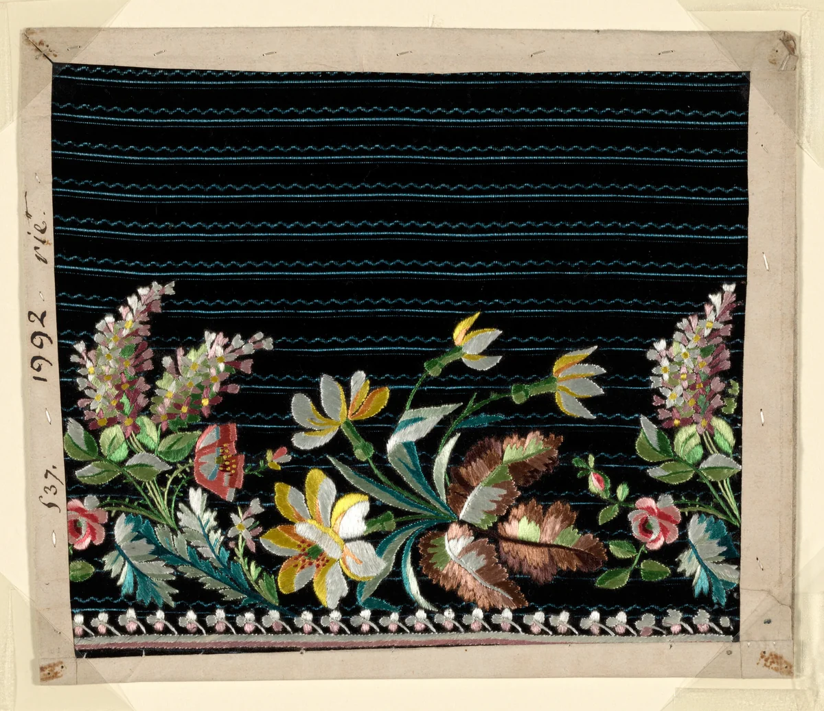 Salesman's Sample by France, possibly Lyon, textile, 1780-1790