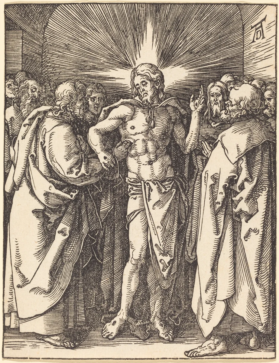 Doubting Thomas by Albrecht Dürer, print, 1509-1510