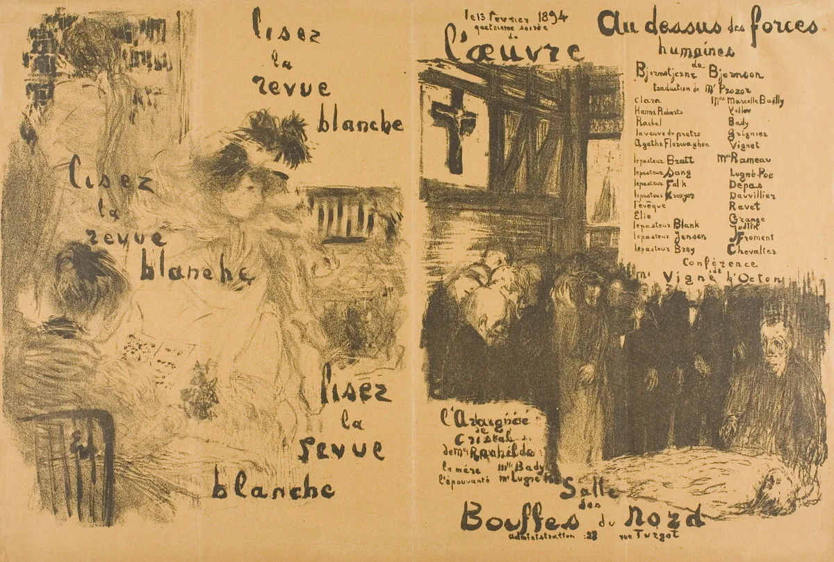 Read "La Revue Blanche" Transformed — Beyond Human Power by Edouard Jean Vuillard, print, 1894