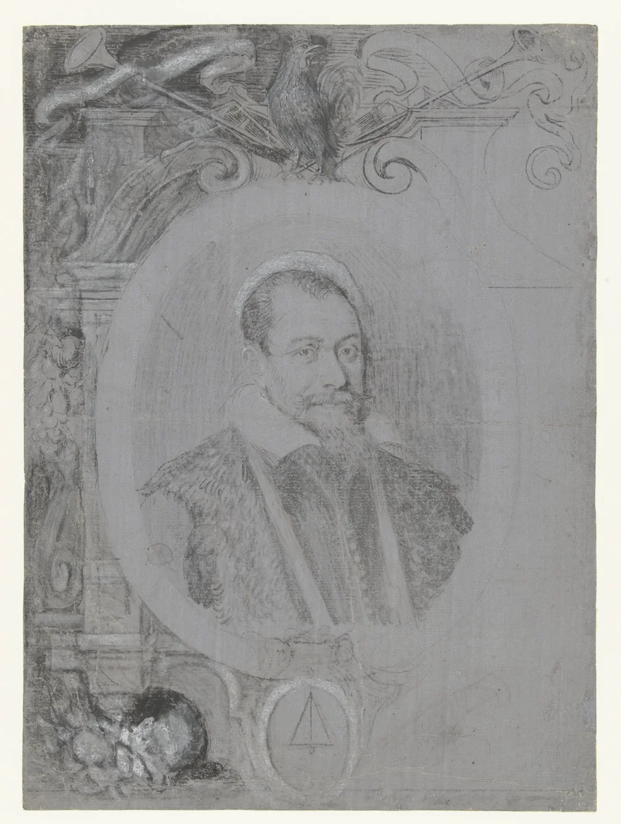 Portret van Johannes Petrus Magnus by Aegidius Sadeler, drawing, 1580-1629