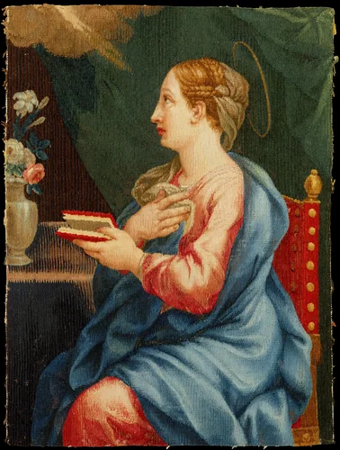 The Virgin Annunciate by Pietro Ferloni, textile, 1730-1765