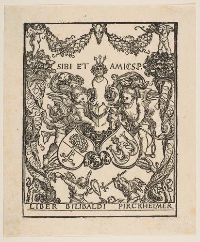 The Book Plate of Wilibald Pirckheimer by Albrecht Dürer, print, 1485-1528