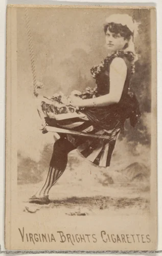 From the Actors and Actresses series (N45, Type 5) for Virginia Brights Cigarettes by Allen & Ginter, photograph, 1885-1891