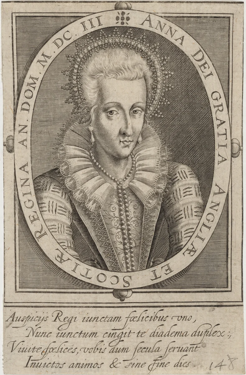 Anne of Denmark, Queen of James I by Unknown 19th Century, print, 1800-1899